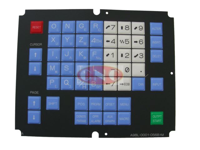 thumbnail image 2 of FANUC A98L-0001-0568#M Membrane Keypad – Operator Keysheet For PLC System 2 of 5